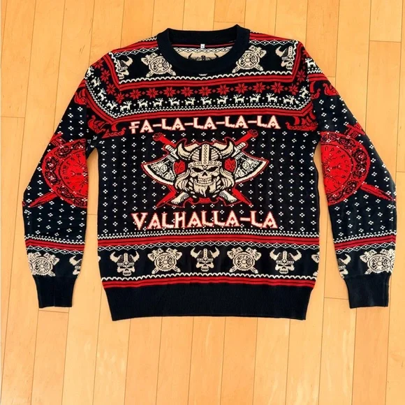 Skull Viking Sweater - Picture 1 of 4